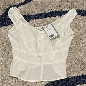 Zara Cream Buttoned Blouse